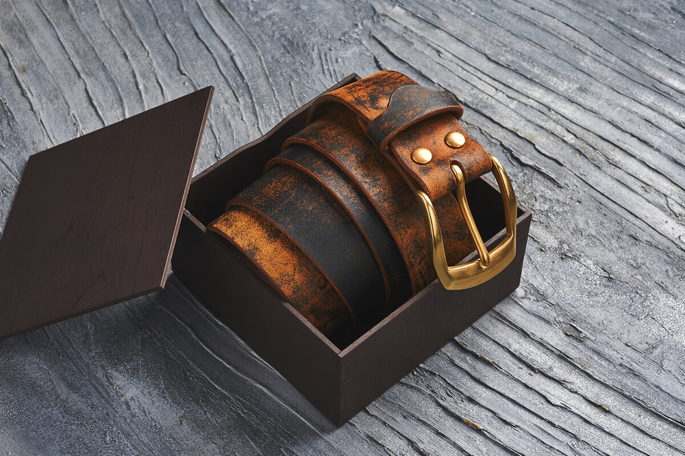 Ремень из гладкой итальянской кожи, цвет «песчаная буря», латунная пряжка