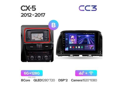 Магнитола Teyes CC3 6-128 Mazda CX-5 2012 — 2015 9.0" (B)
