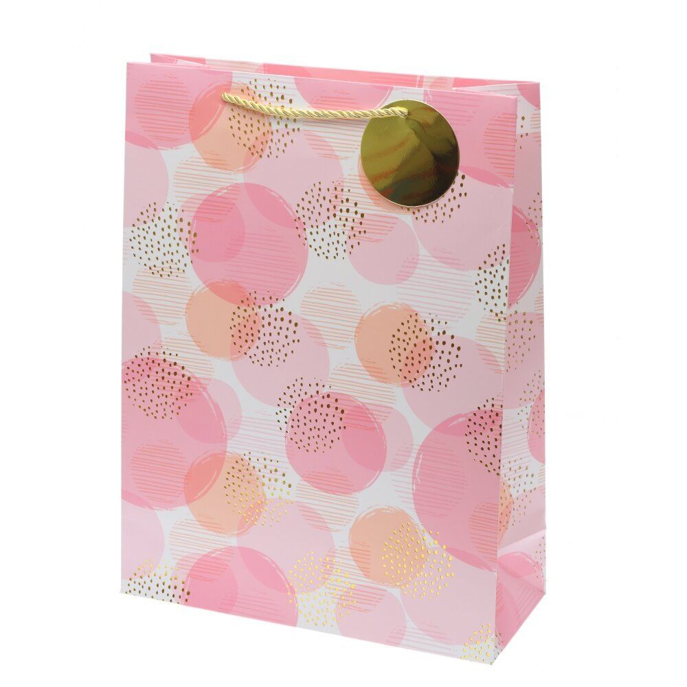 GAEM Пакет подарочный L (бумага 210г/м2, блок 12шт), L30 W12 H40 см, 4в.