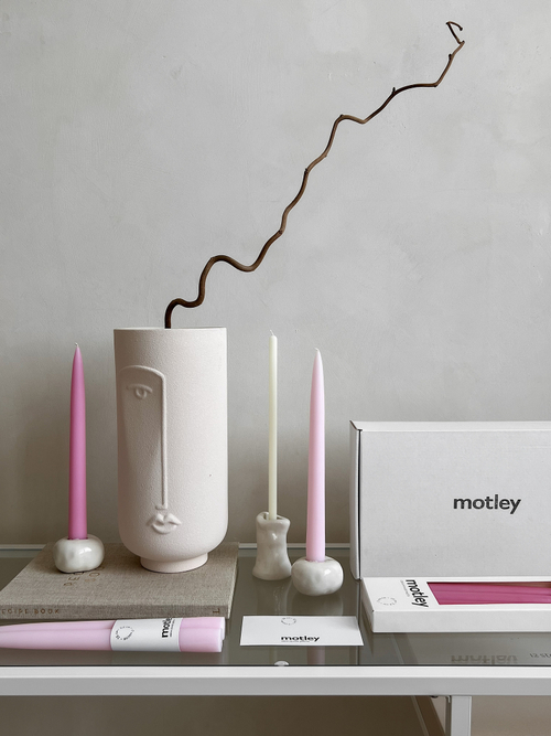 Набор классических свечей Motley 4 шт | розовый
