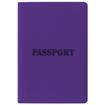 Обложка для паспорта мягкий полиуретан "PASSPORT" фиолетовая STAFF (5 штук в упаковке)