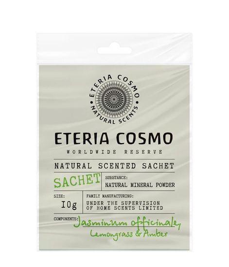 Жасмин лемонграсс и амбра, ароматическое саше, Eteria cosmo