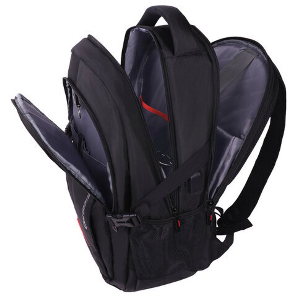 Рюкзак GERMANIUM UPGRADE универсальный, 3 отделения, отделение для ноутбука, USB-порт, "UP-2", черный, 47х33х21 см, 271666