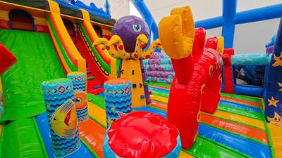 Коммерческий надувной батут «Морская волна», 10*6*6 м.