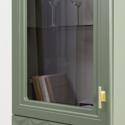 Марион шкаф навесной 16.334 Дымчатый зеленый / Олива шагрень