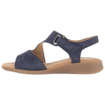 Gabor Suede One Strap Sandals 3cm Women"s Blue