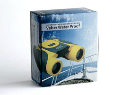 Бинокль Veber 10х25 WP черный-желтый [20763]