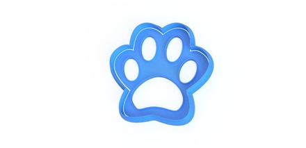 Вырубка для пряника со штампом "Лапка тигра №1" 10см