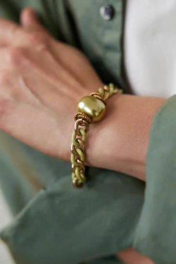 HMG 1332 Enamel chain olive браслет арт.1190