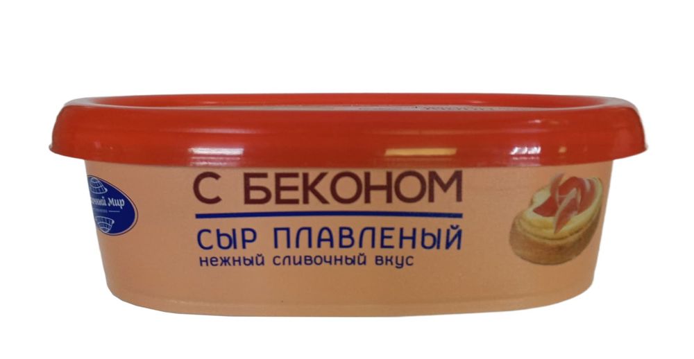 Сыр плавленный пастообразный &quot;С Беконом&quot; 45% 130г. Молочный Мир - купить не дорого с доставкой по Москве