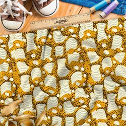 Ткань премиум интерлок золотая абстракция