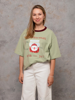 Футболка взрослая, Фисташка - Малиновый вайб