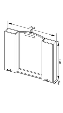 Зеркало-шкаф Aquanet Асти 105 черный