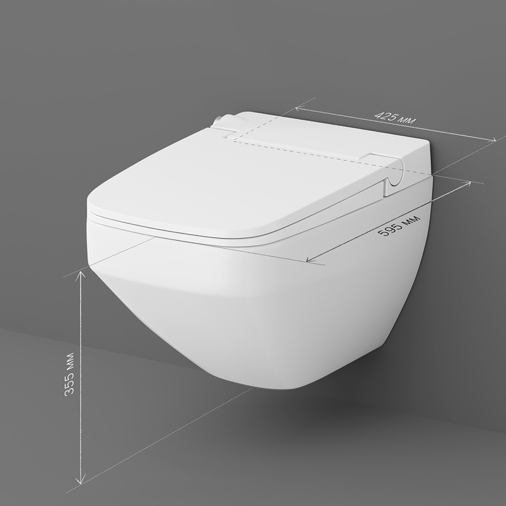 Унитаз-биде AM.PM Inspire V2.0 CCC50A1700SC подвесной с сиденьем Микролифт
