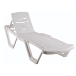 Шезлонг "Элластик", цвет белый, макс. нагрузка до 250 кг.