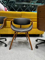 Стул JY1829 черный PU/орех