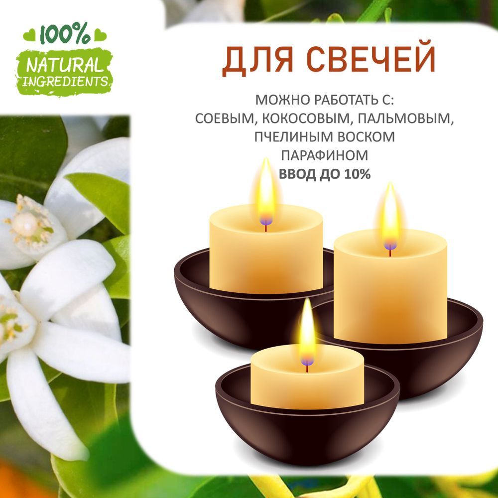 Нероли и Иланг-иланг, отдушка для свечей и мыла