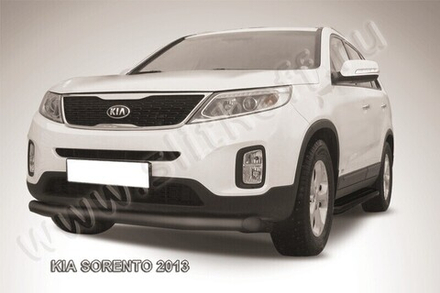 Защита переднего бампера Kia Sorento (2012-2021) d76 серебристая
