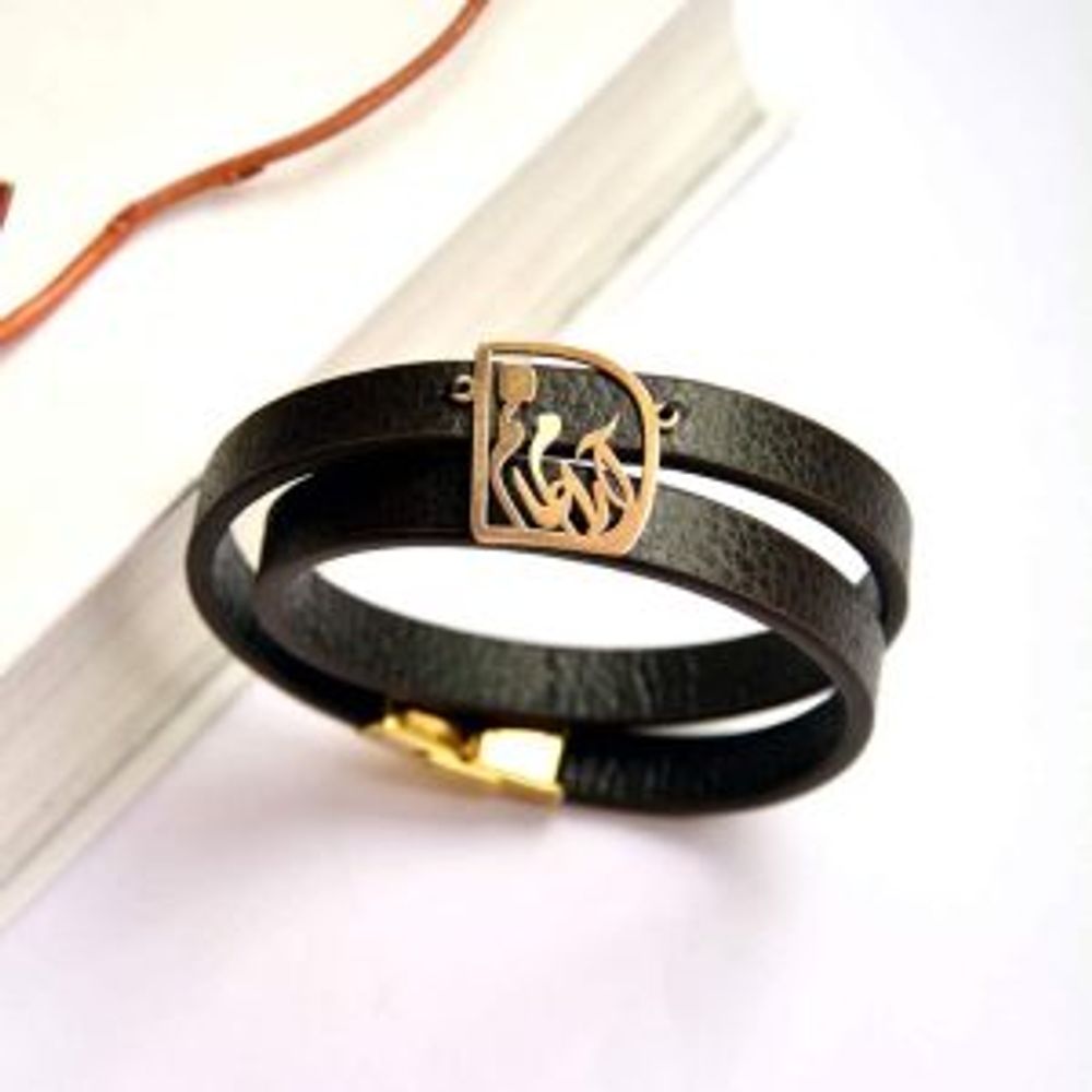 Кожаный серебрянный браслет Arte Aram Janam 20220553 Иран Кожаный серебрянный браслет Arte Aram Janam 20220553 Иран