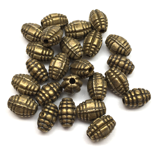 Бусины металлические 7х4 мм (10 шт), под бронзу