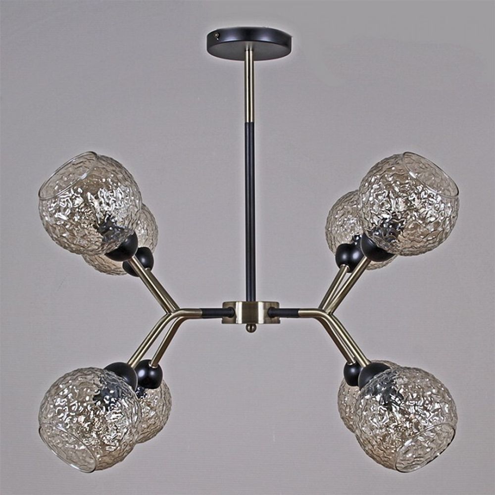 Люстра на штанге ILLUMICO  IL0268-8PSQ-79 BK AB