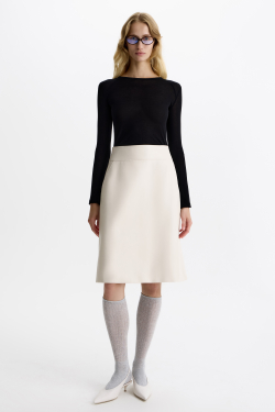Юбка «Айвори» из итальянской эко-кожи