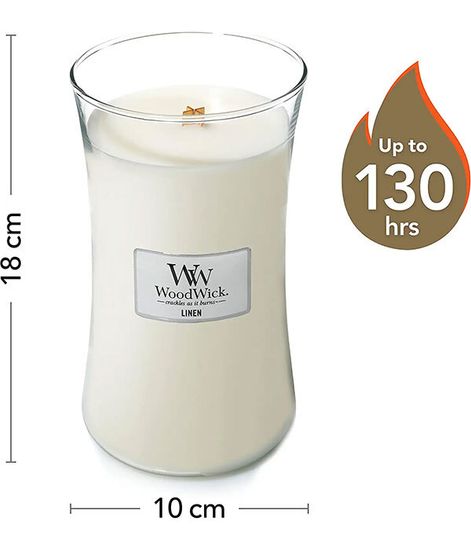 Лен, ароматическая свеча, WoodWick