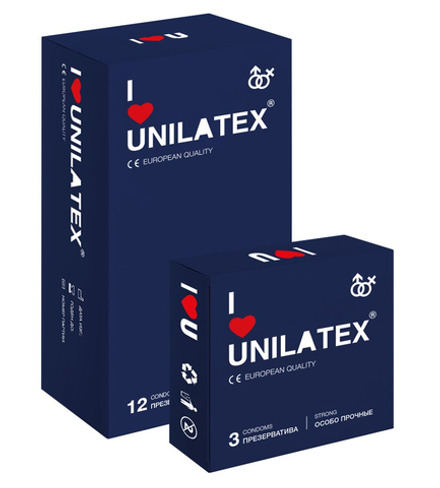 Презервативы Unilatex Extra Strong 12шт+3 шт в подарок 3015Un