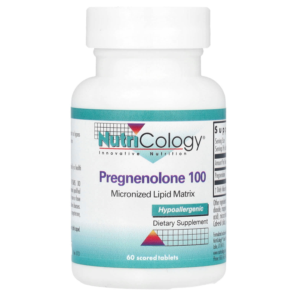 Nutricology, Прегненолон 100, 60 таблеток с насечкой