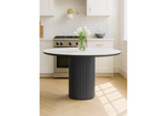 Керамический стол Woodville Барел 110 patagonoa bianco repose, черный
