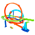 Hot Wheels HTK16 Испытание гиперпетли, игровой набор с петлёй для трюков, машинки Hot Wheels, оригинал Mattel