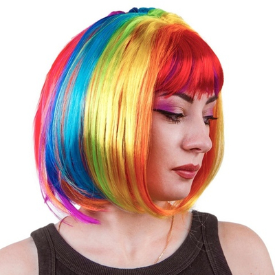 Парик-каре «Радуга», 30 см