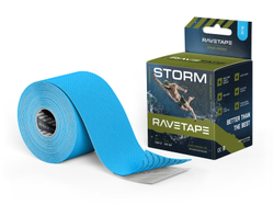 Кинезиотейп RaveTape STORM 5×5 — Голубой (BLUE)