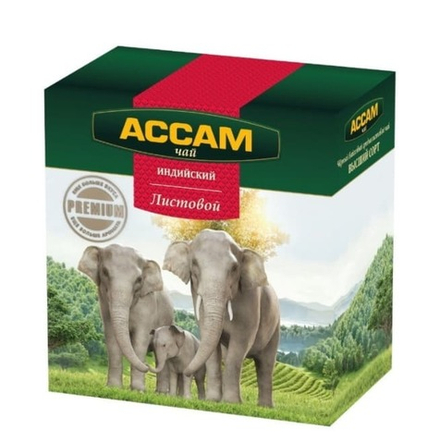 Чай "Ассам Premium" Черный индийский листовой 250 г. Казахстан