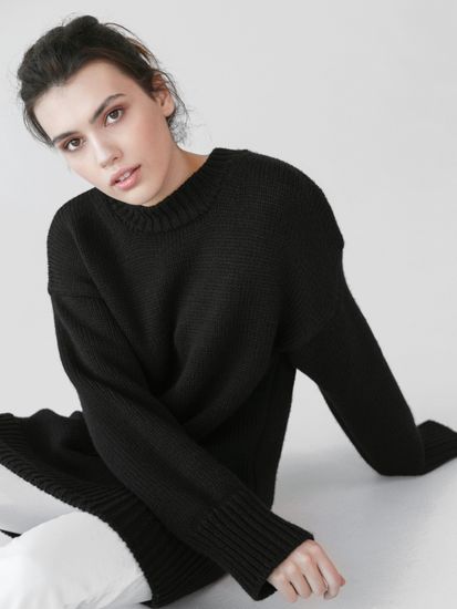 AIM  удлиненный.Цвет черный. 50% шерсть мериноса.