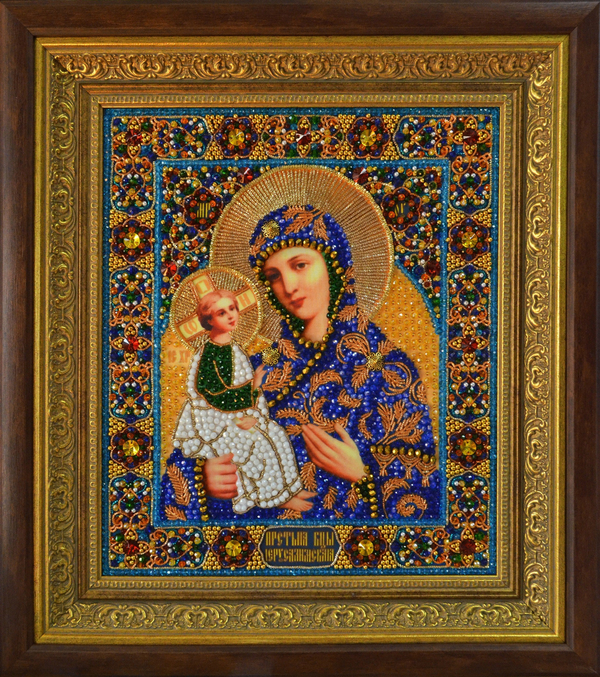 И-10 Набор для вышивания хрустальными камнями Богородица "Иерусалимская"