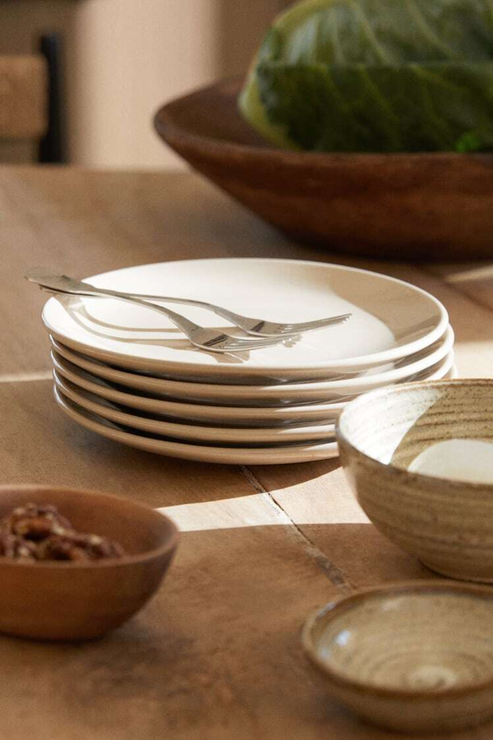 ZARA HOME ДЕСЕРТНАЯ ТАРЕЛКА ИЗ КЕРАМОГРАНИТА, БЕЖЕВЫЙ