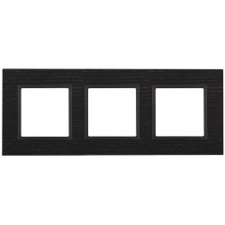 14-5303-05 ЭРА Рамка на 3 поста, дерево, Эра Elegance, чёрн.дерево+антр