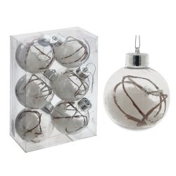 GAEM Набор из 6шт Украшение новогоднее "Шар", D 10 см L23 W8 H26 см