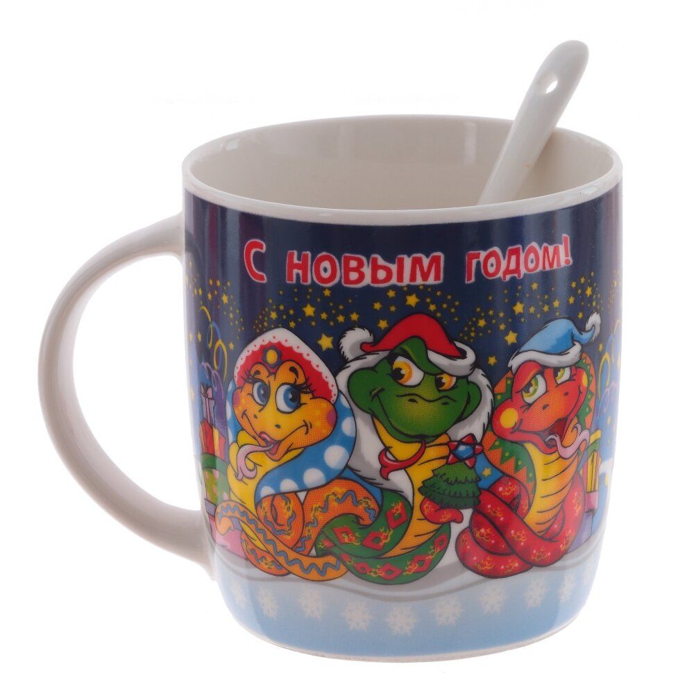 GAEM Кружка с ложкой, 300 мл, L13 W9 H9 см