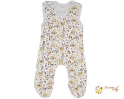 Ползунки высокие на кнопках ассорт футер р.80 ПД0201 (Солнечный миф)