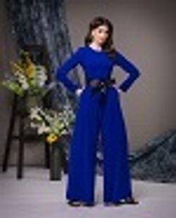 20-02-22 SS Комбинезон брючный (брюки-палаццо), электрик L