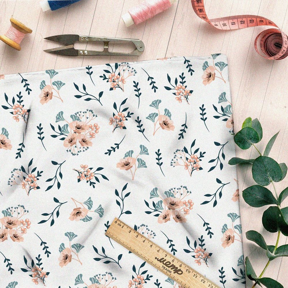 Ткань мембрана изящные цветочные композиции