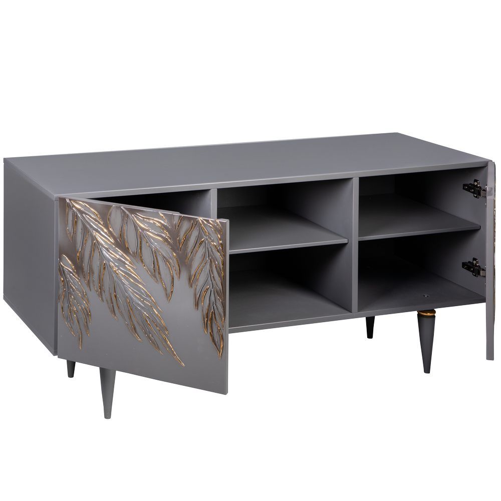 Тумба под ТВ Тропик 117см Классика Серый Голд