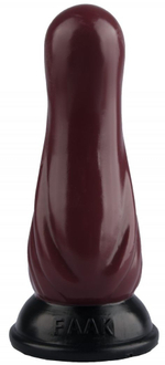 Коричневая анальная втулка с круглой головкой - 17,5 см. (Цвет: коричневый)