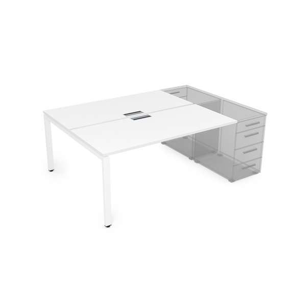 СТБ-П.988 Стол системы БЕНЧ на 2 рабочих места, приставной (1200*1635*750)