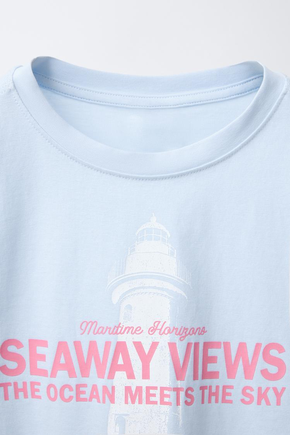 ZARA ФУТБОЛКА С НАШИВКОЙ, СИНИЙ