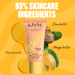 NYX Professional Makeup Buttermelt Glaze - Тонирующий крем для лица с SPF 30 оттенок 01 Whipped Butta, 30 ml