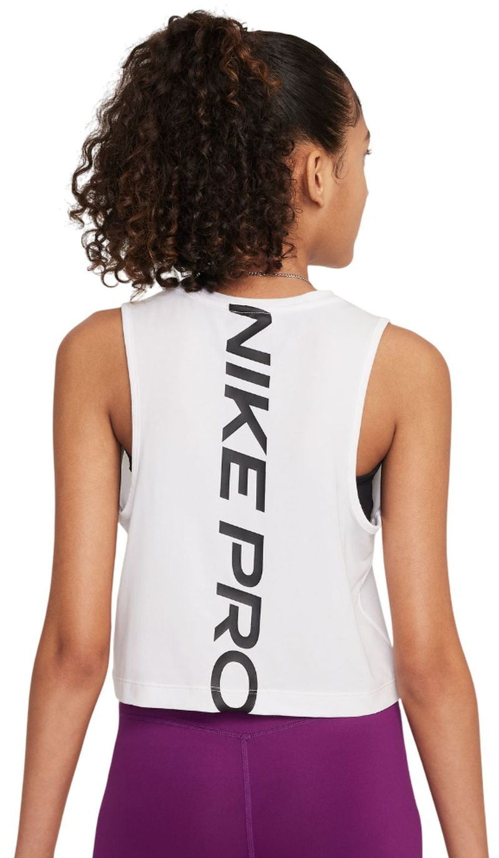 Футболка для девочки Nike Kids Dri-Fit Pro Training Tank - white/black