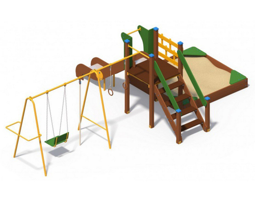 Детский игровой комплекс Май Браун с кольцами